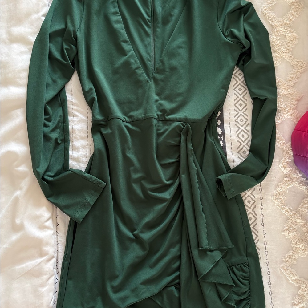 Superdown Forest Green Long Sleeve Dress